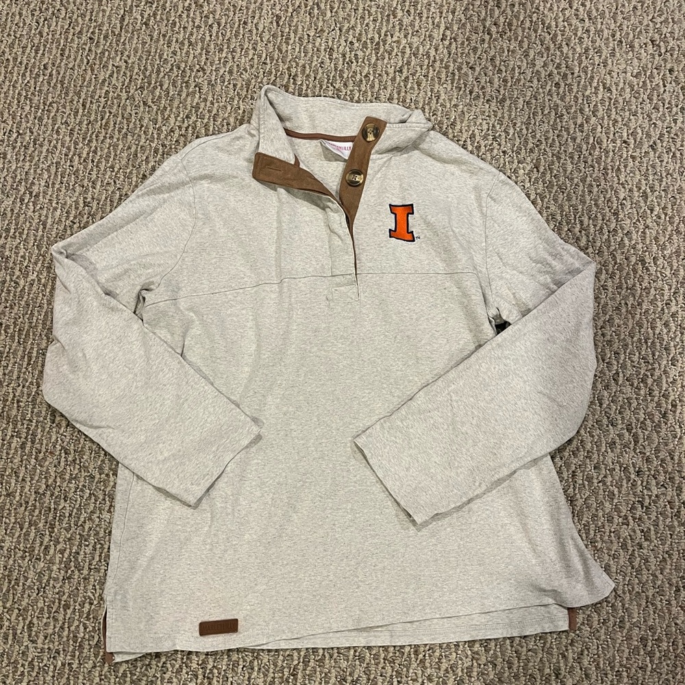 University of Illinois Gray Pull Over